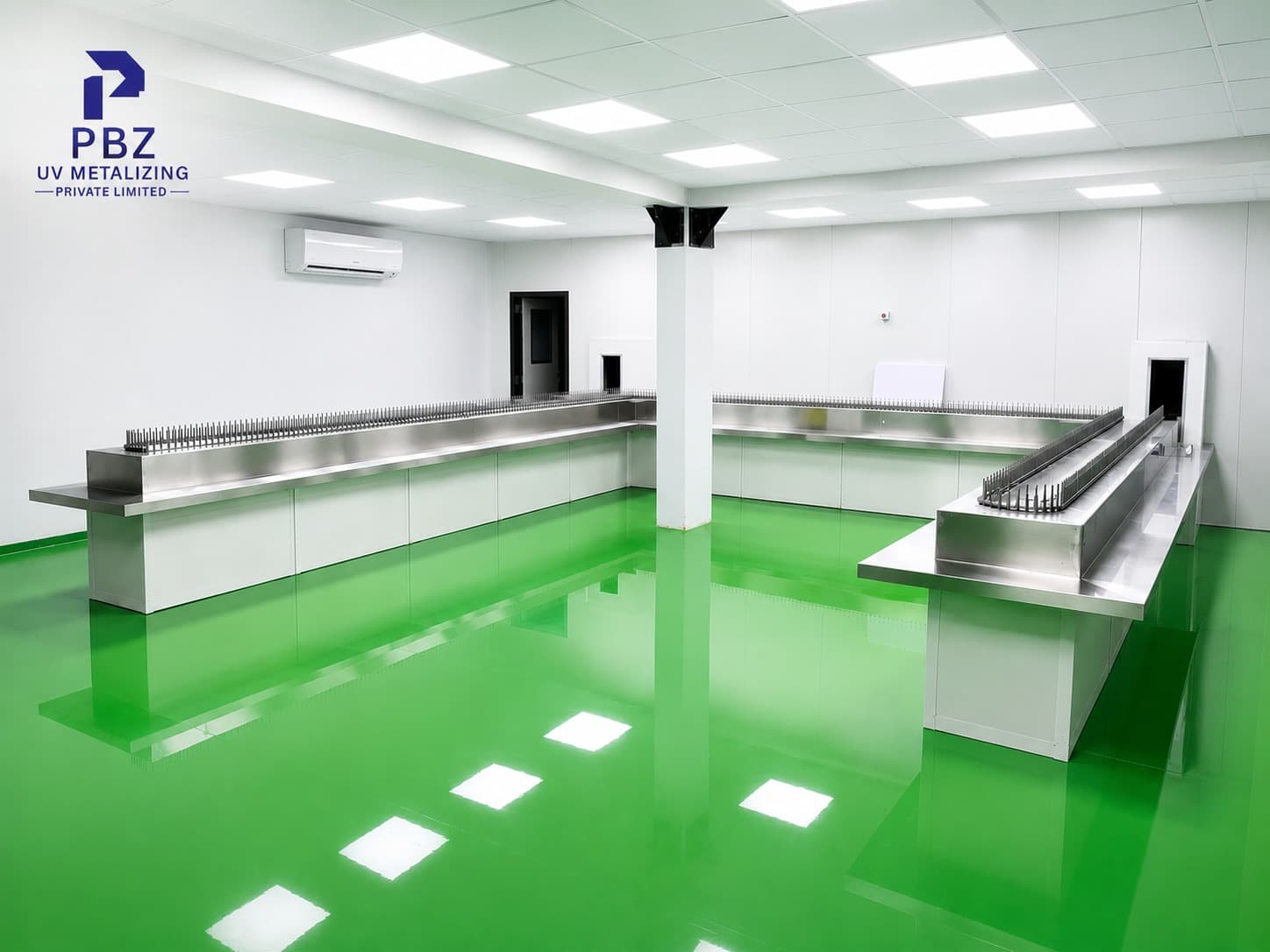 PBZ UV Metalizing manufacturing infrastructure and vacuum metalizing chambers